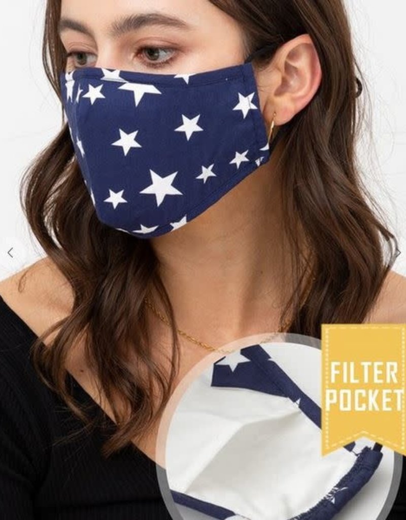 TREND SHOP STAR PRINTED FACE MASK