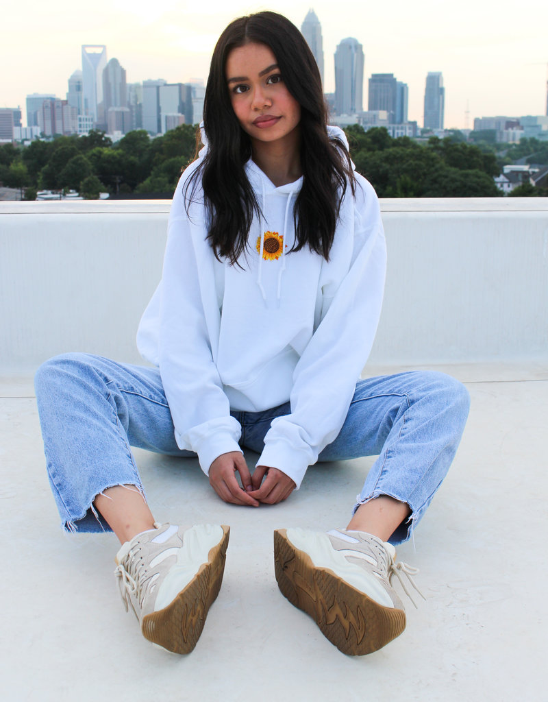 HALEY ROSE SUNFLOWER SOLID HOODIE