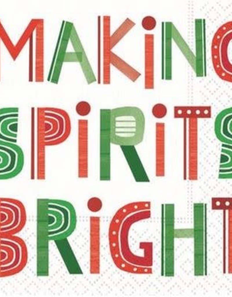 making spirits bright beverage napkin