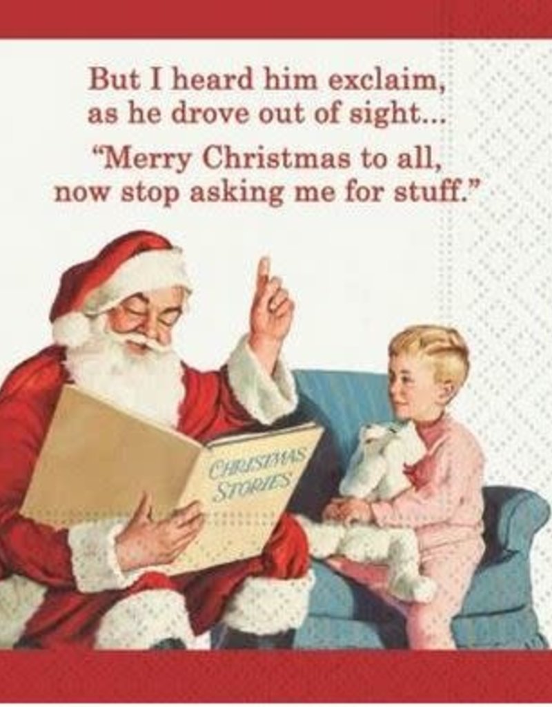 BEVERAGE NAPKIN-stop asking me for stuff