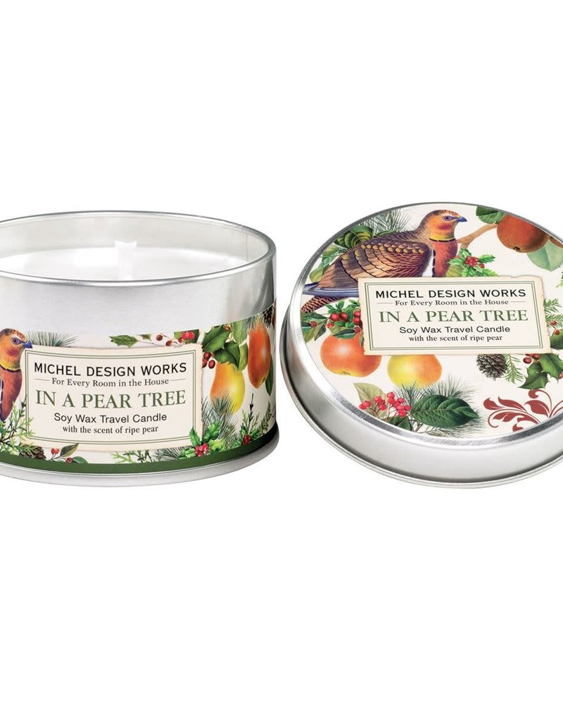 MICHEL DESIGN WORKS IN A PEAR TREE SOY TRAVEL CANDLE