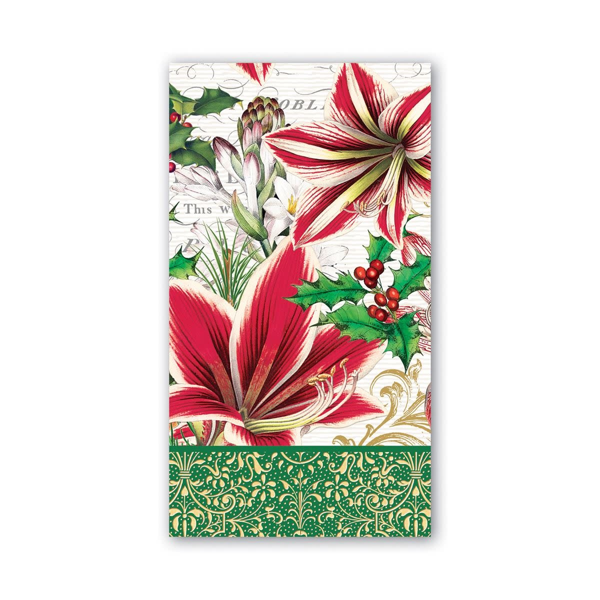 MICHEL DESIGN WORKS MERRY CHRISTMAS HOSTESS NAPKIN MICHEL DESIGN WORKS MERRY CHRISTMAS HOSTESS NAPKIN