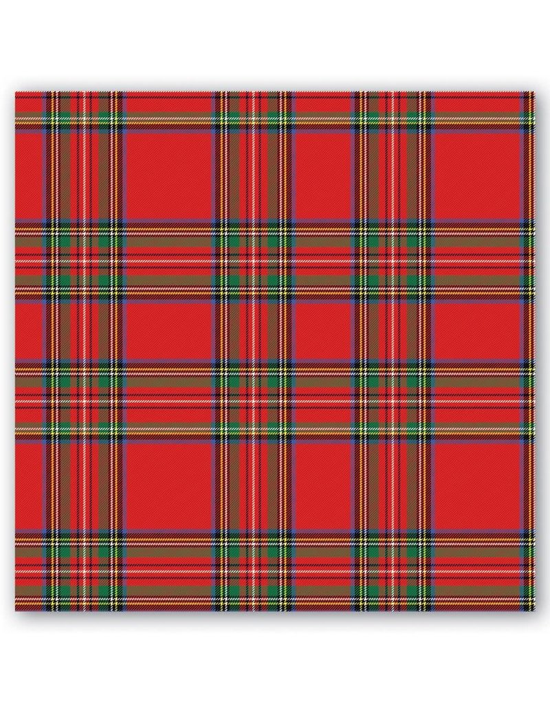 MICHEL DESIGN WORKS TARTAN COCKTAIL NAPKINS