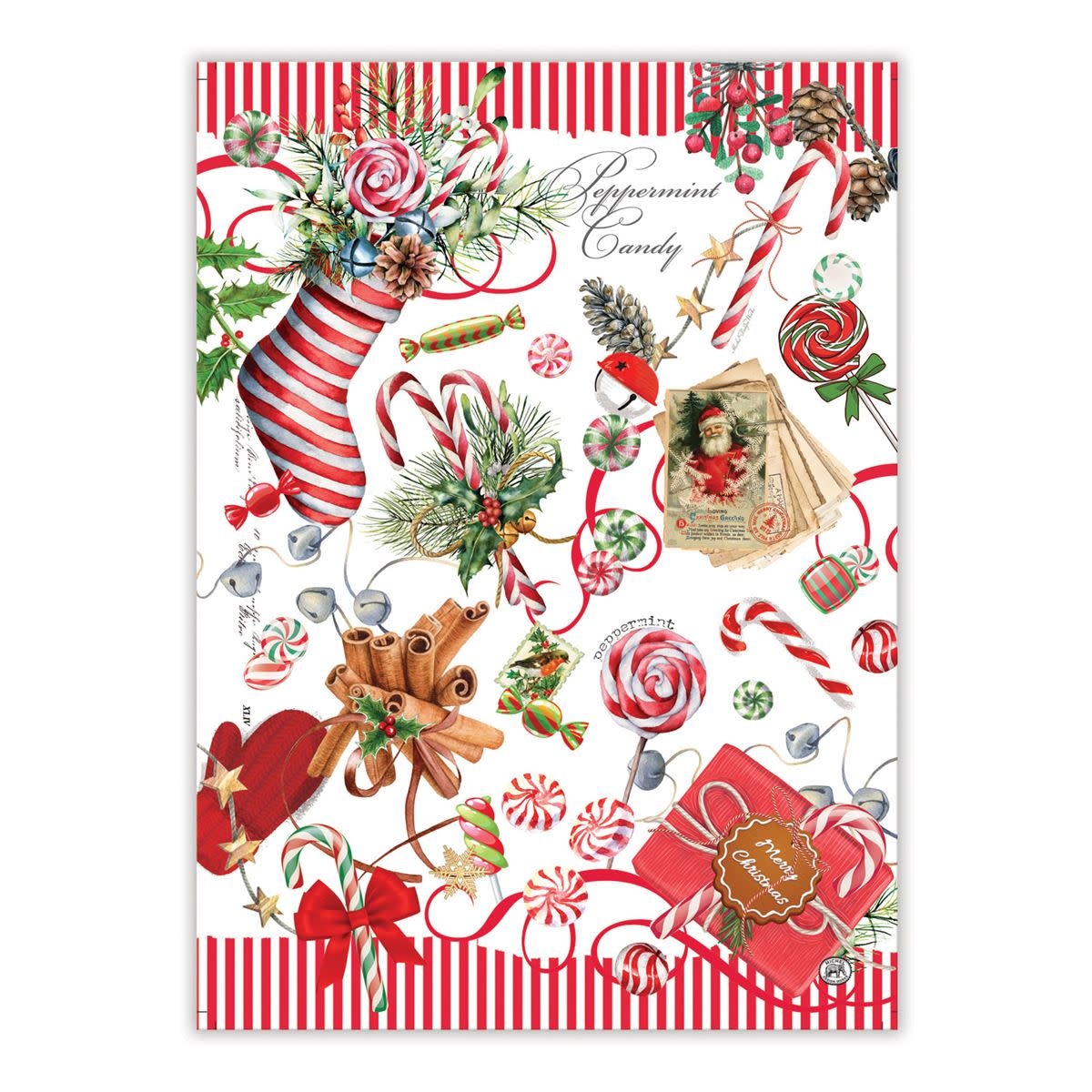 MICHEL DESIGN WORKS PEPPERMINT KITCHEN TOWEL MICHEL DESIGN WORKS PEPPERMINT KITCHEN TOWEL