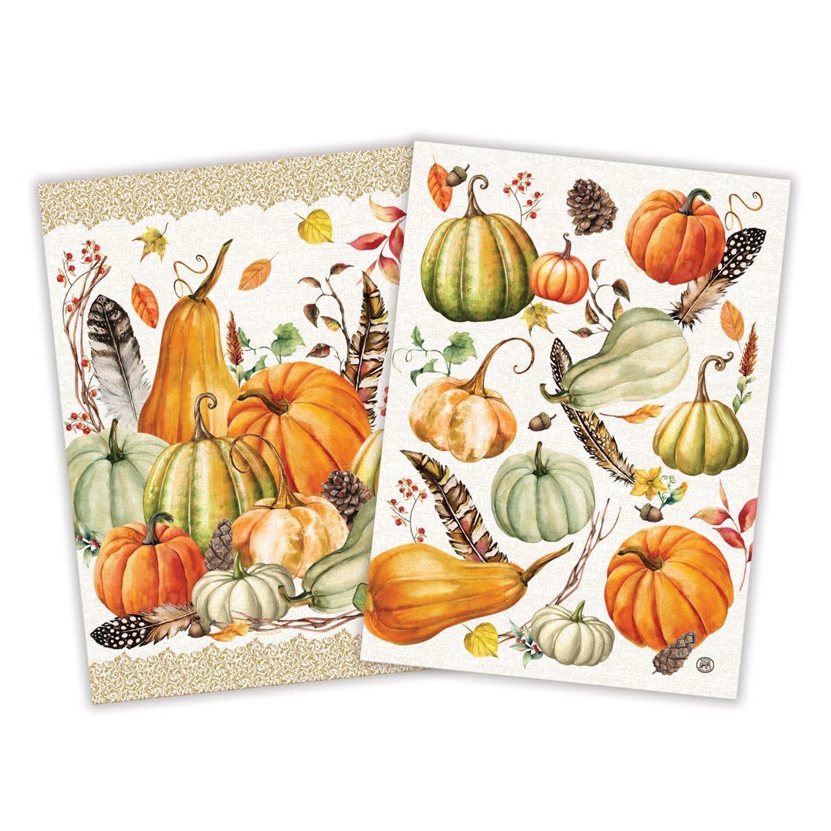 MICHEL DESIGN WORKS SWEET PUMPKIN KITCHEN TOWEL SET MICHEL DESIGN WORKS SWEET PUMPKIN KITCHEN TOWEL SET