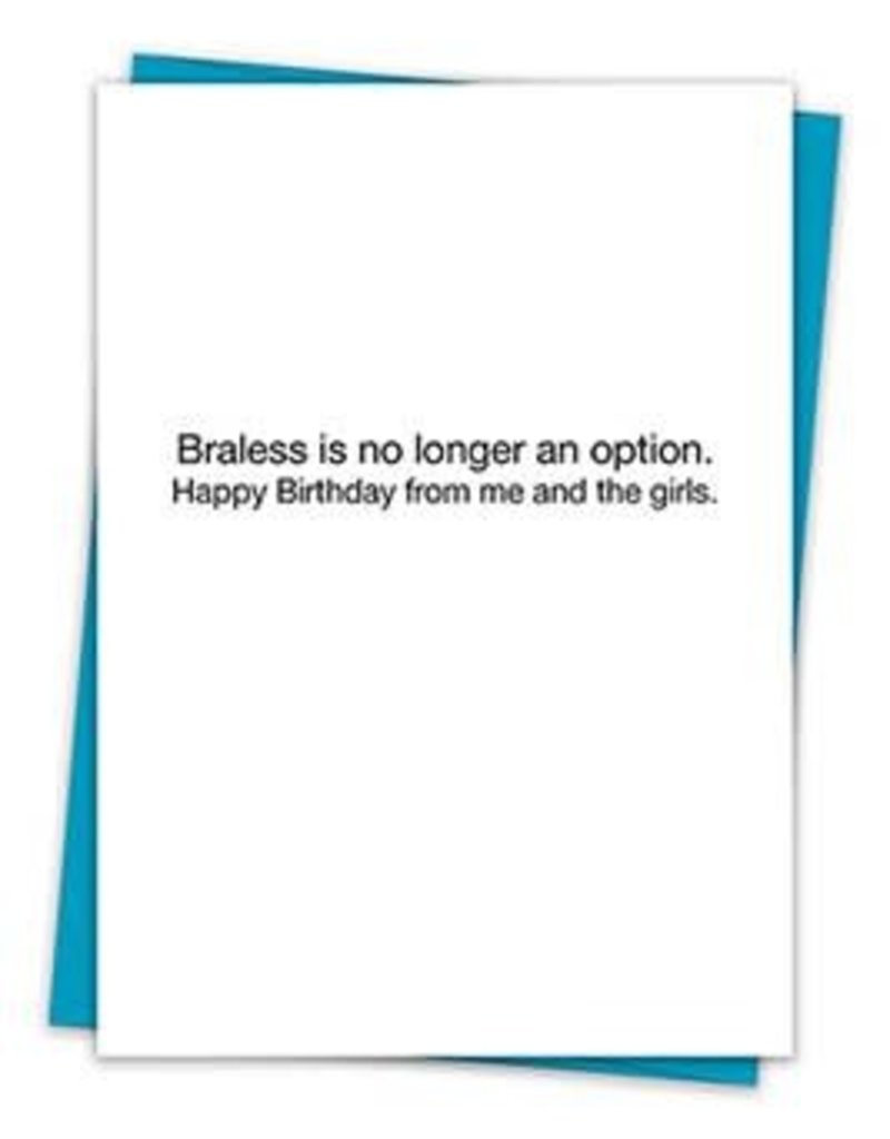 BRALESS BIRTHDAY CARD