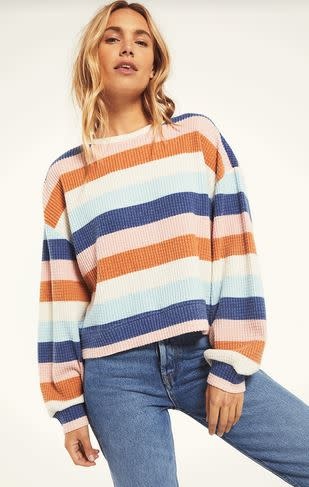 Z SUPPLY MERCER STRIPE THERMAL TOP Z SUPPLY MERCER STRIPE THERMAL TOP