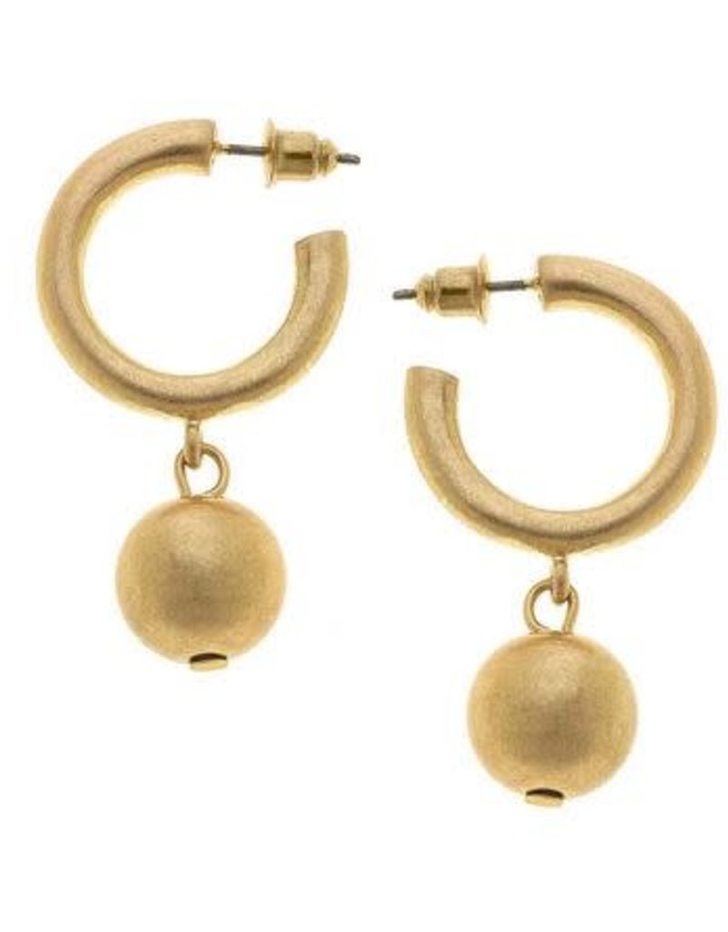 CANVAS BETH DROP HOOP EARRINGS