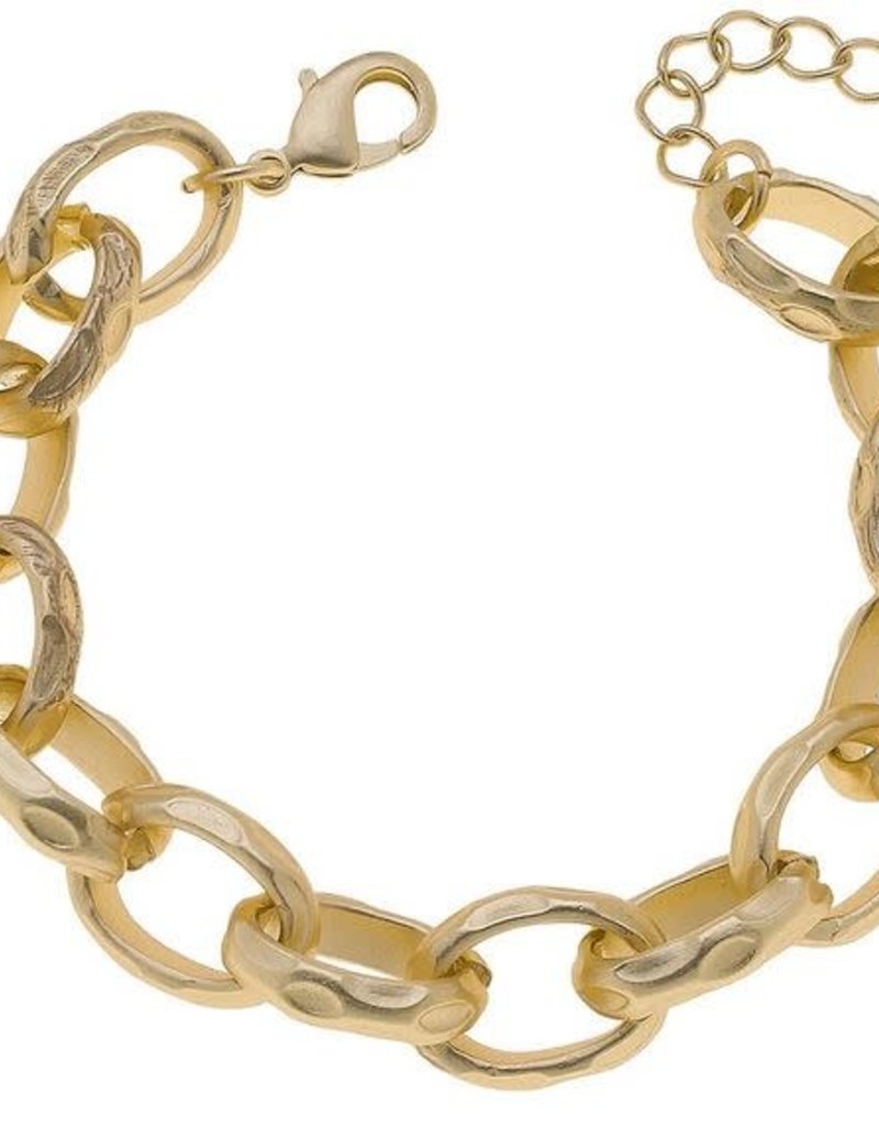 CANVAS HUDSON CHAIN LINK BRACELET IN MATTE GOLD