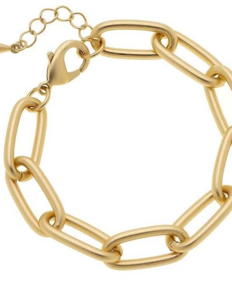 CANVAS LIV CHAIN LINK BRACELET IN MATTE GOLD