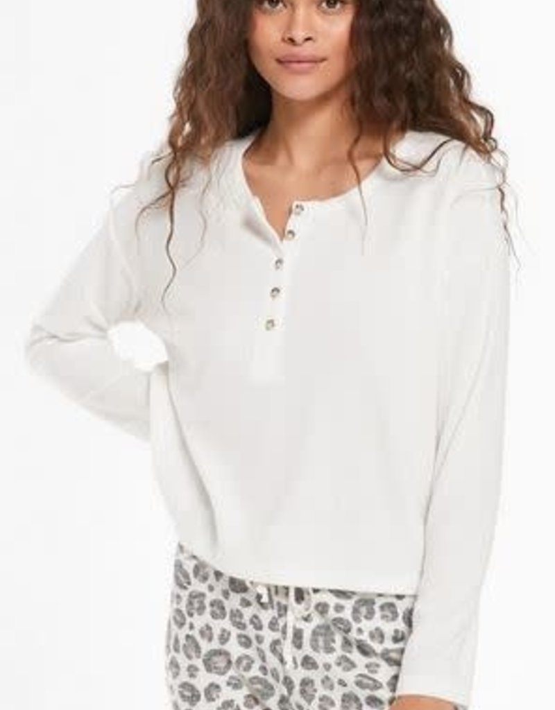 Z SUPPLY AIMEE HENLEY RIB TOP