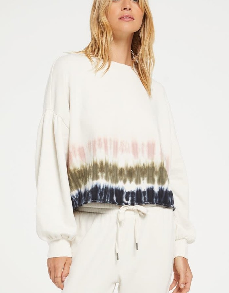 Z SUPPLY TEMPEST STRIPE TIE DYE CREW