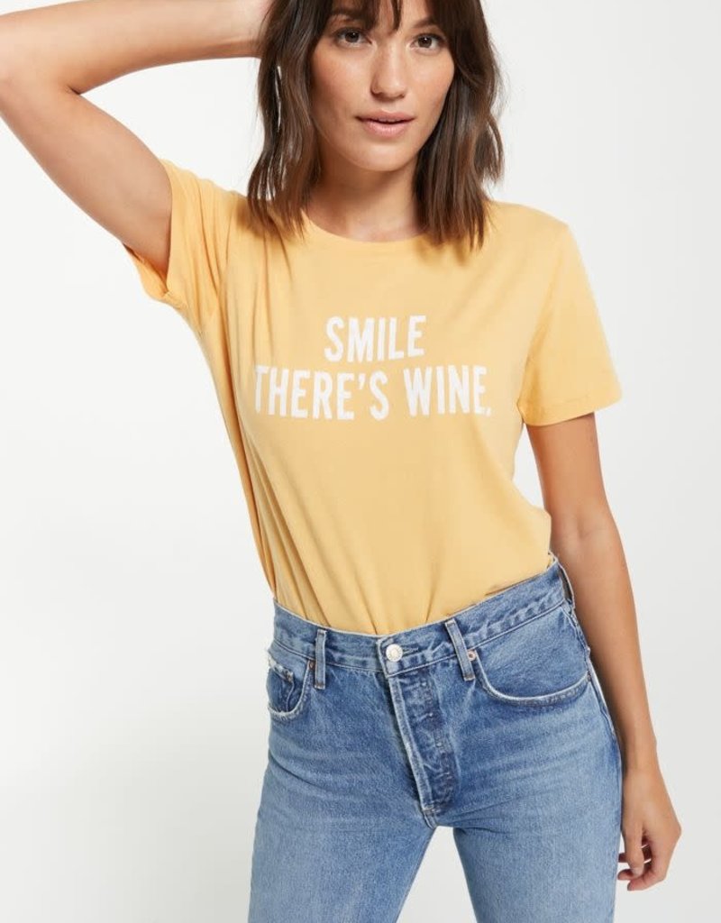 Z SUPPLY SMILE THERE IS WINE TEE
