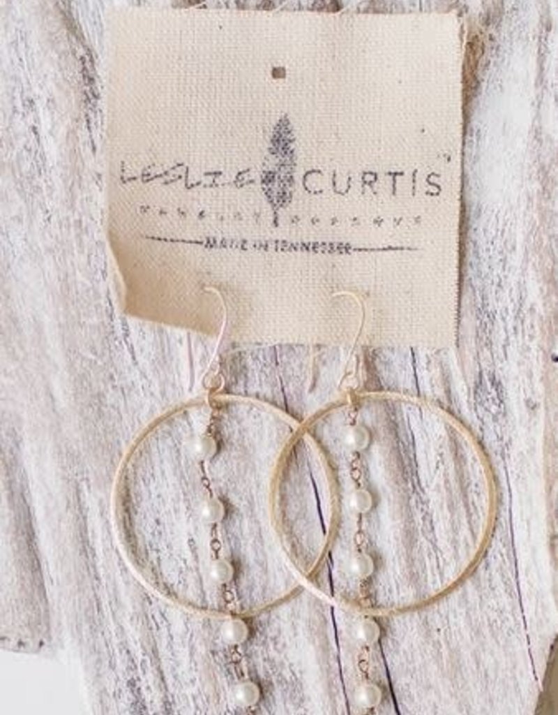 LESLIE CURTIS JEWELRY IRIS GOLD HOOPS