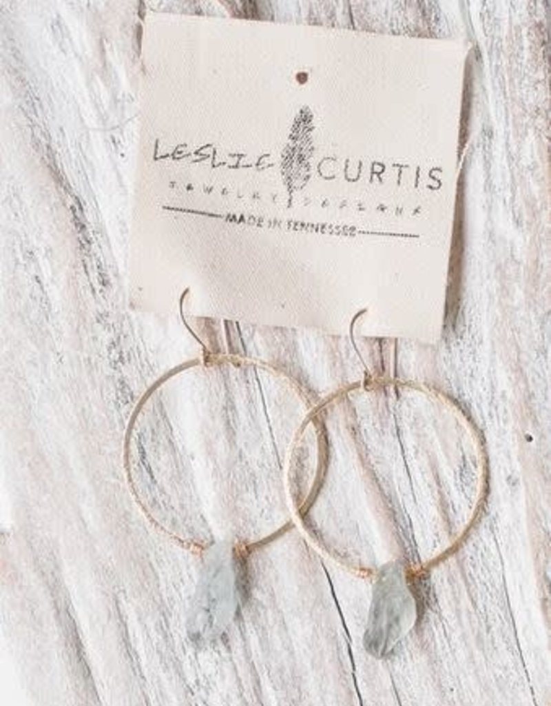 LESLIE CURTIS JEWELRY RAQUEL GOLD WIRE HOOP