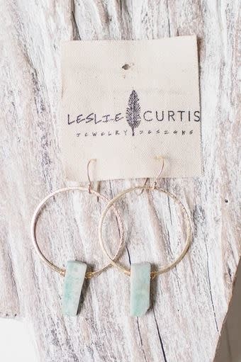 LESLIE CURTIS JEWELRY ALEXANDRIA BLUE AMAZONITE EARRINGS LESLIE CURTIS JEWELRY ALEXANDRIA BLUE AMAZONITE EARRINGS