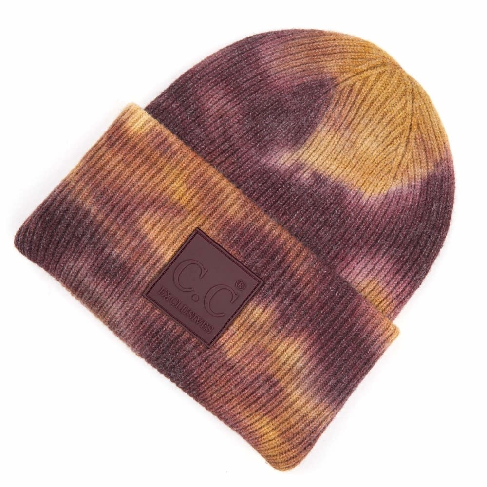 C.C BEANIES TIE DYE KNIT BEANIE-ANTIQUE MOSS/WILD GINGER C.C BEANIES TIE DYE KNIT BEANIE-ANTIQUE MOSS/WILD GINGER