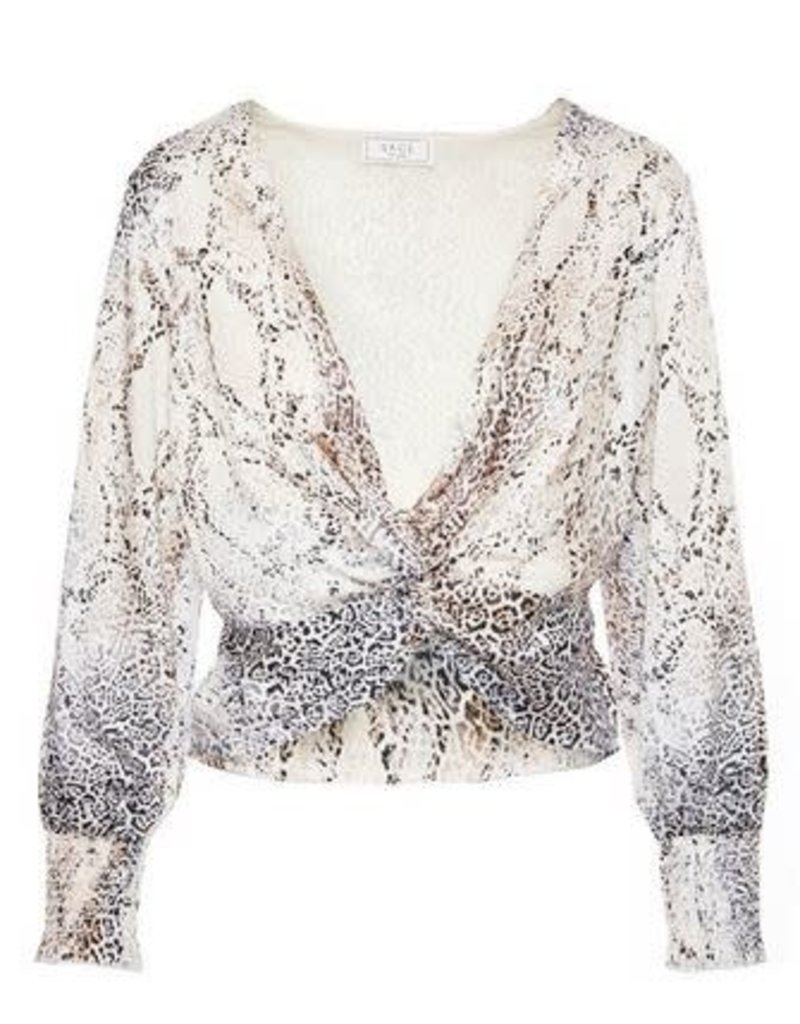 SADIE & SAGE JASMINE FRONT TWIST BLOUSE