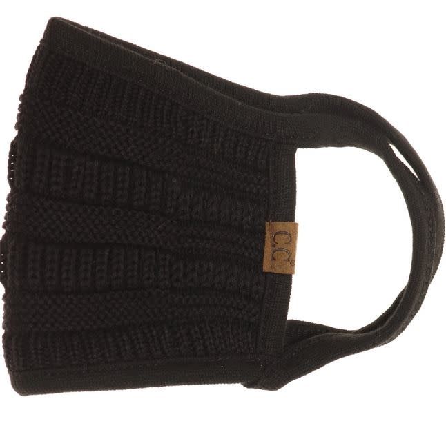 C.C BEANIES KNIT FALL WINTER C.C FACE MASK- BLACK C.C BEANIES KNIT FALL WINTER C.C FACE MASK- BLACK