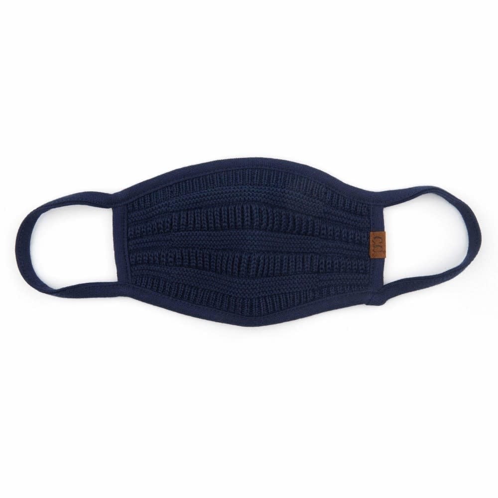 C.C BEANIES KNIT FALL WINTER C.C FACE MASK-NAVY C.C BEANIES KNIT FALL WINTER C.C FACE MASK-NAVY