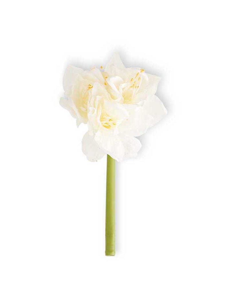 16 INCH WHITE AMARYLLIS STEM