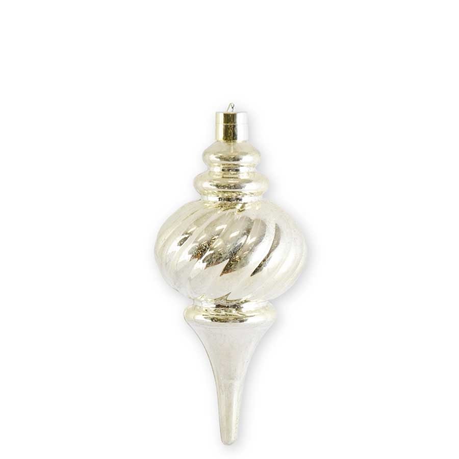 11 INCH GOLD SHATTERPROOF LED SWIRLED FINIAL ORNAMENT 11 INCH GOLD SHATTERPROOF LED SWIRLED FINIAL ORNAMENT