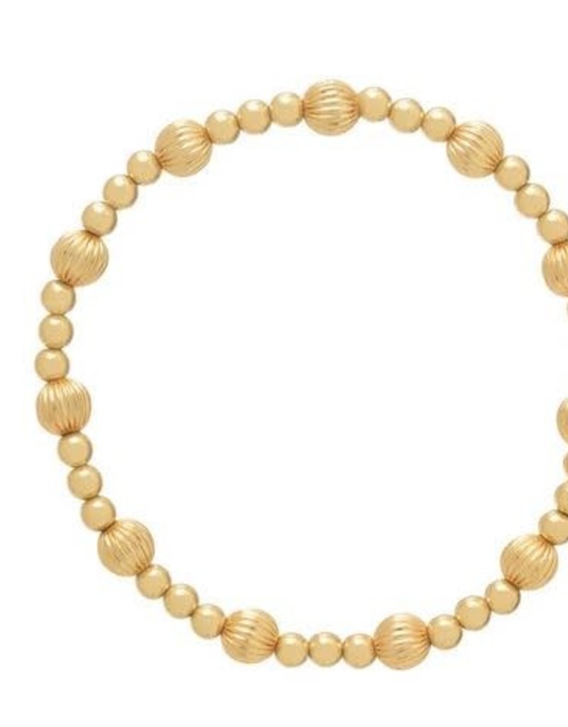 ENEWTON EXTENDS- DIGNITY GOLD SINCERITY PATTERN 6MM BEAD BRACELET