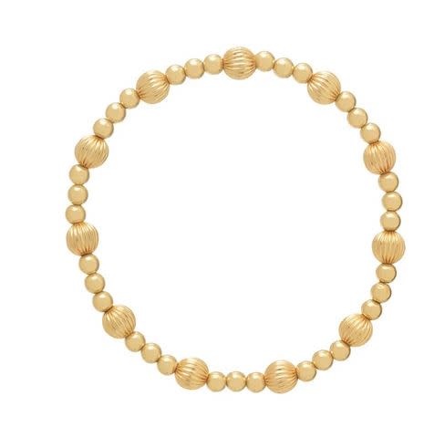 ENEWTON EXTENDS- DIGNITY GOLD SINCERITY PATTERN 6MM BEAD BRACELET ENEWTON EXTENDS- DIGNITY GOLD SINCERITY PATTERN 6MM BEAD BRACELET