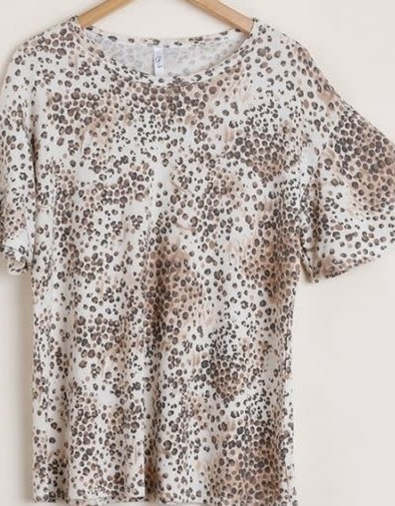 BELL SLEEVE ANIMAL PRINT TEE