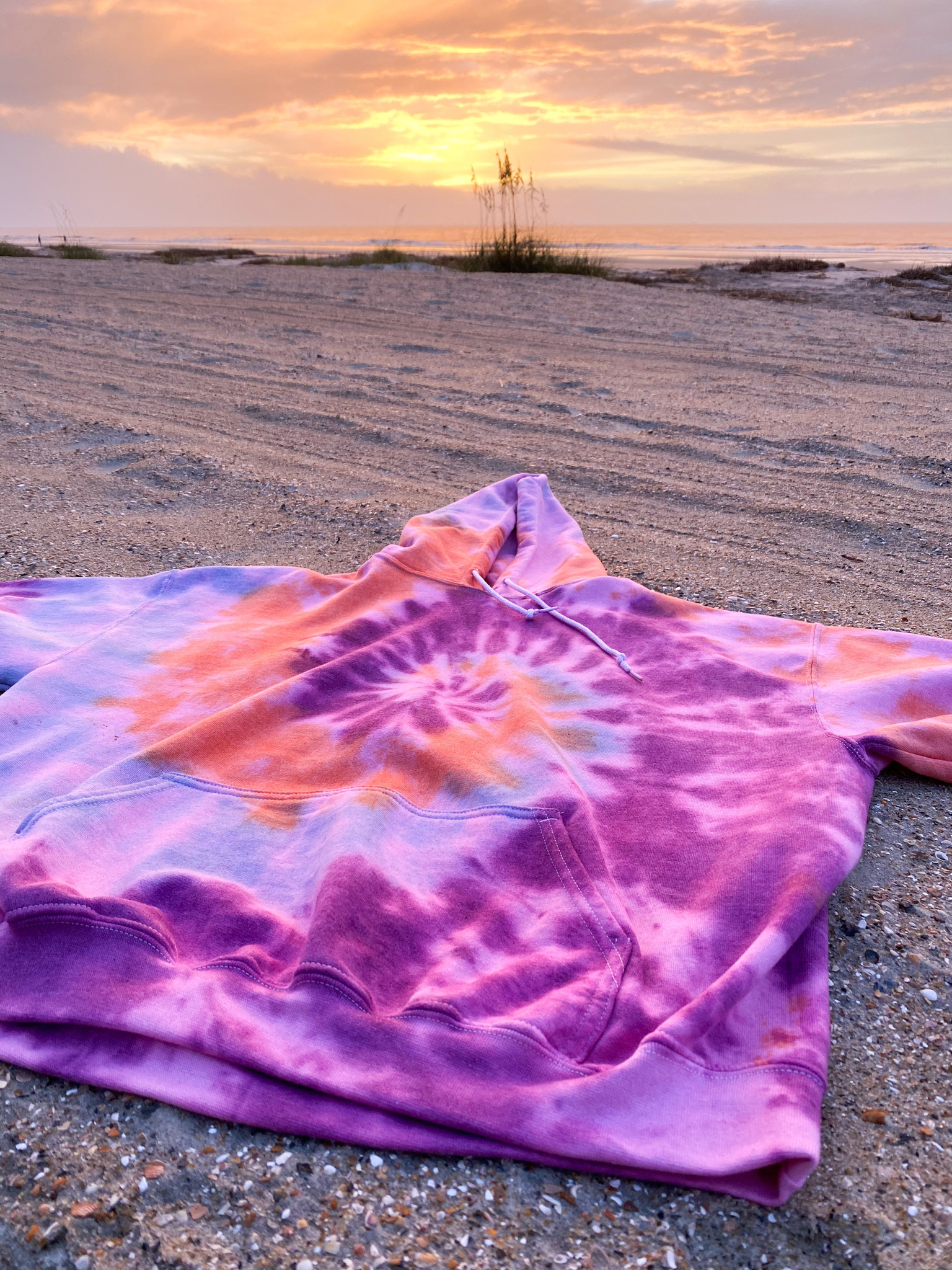 HALEY ROSE Ocean Sunrise Tie-Dye Hoodie HALEY ROSE Ocean Sunrise Tie-Dye Hoodie