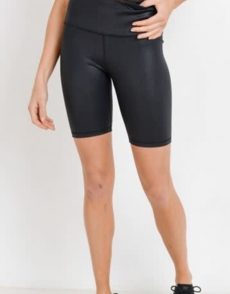 MONO B HIGHWAIST FOIL SCALE PRINT BERMUDA SHORTS