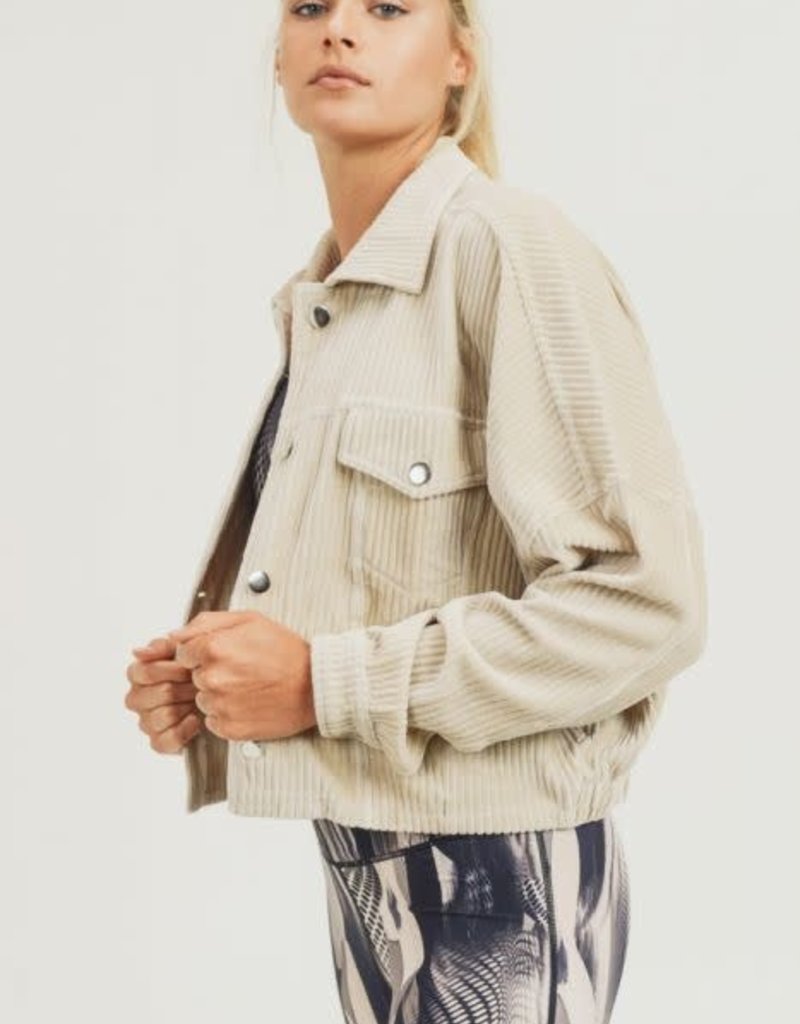 MONO B CROPPED CORDUROY JACKET