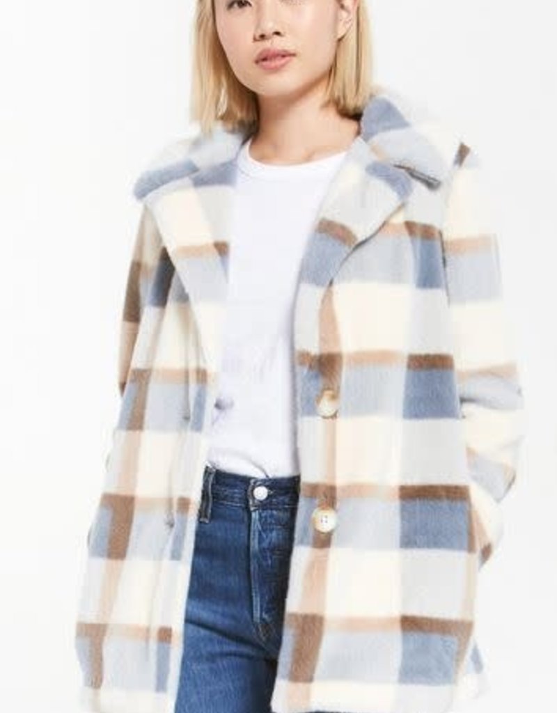 Z SUPPLY CARMEN PLAID COAT