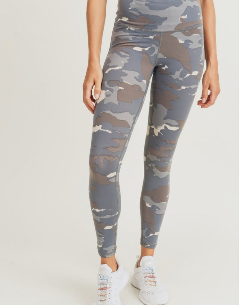 MONO B BLUE TUNDRA HIGH-WAIST LEGGINGS