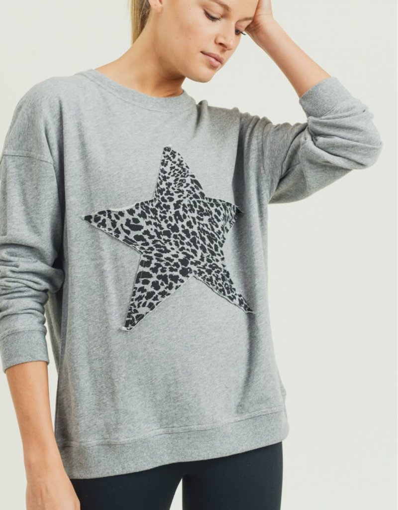 MONO B LEOPARD STAR PULLOVER
