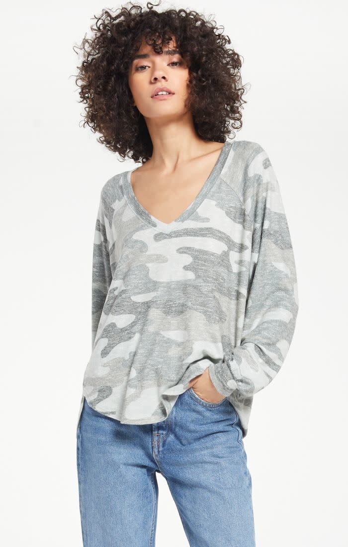 Z SUPPLY PLIRA CAMO SLUB SWEATER Z SUPPLY PLIRA CAMO SLUB SWEATER