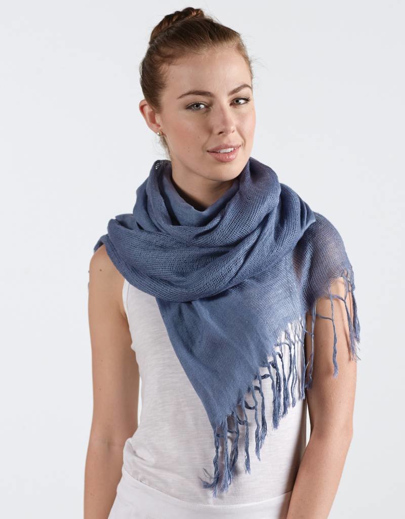 MUD PIE ADRIANA SCARF SARONG BLUE