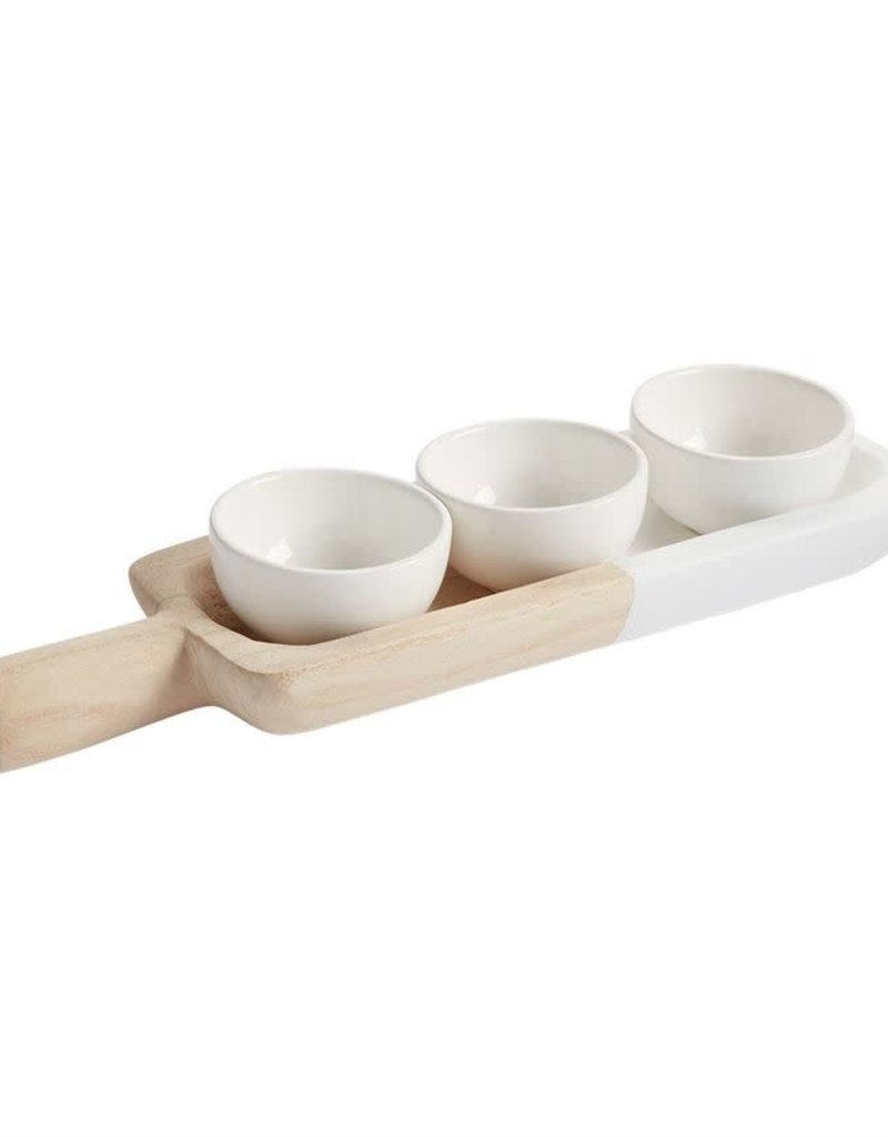 MUD PIE PAULOWNIA TRAY & DIP SET
