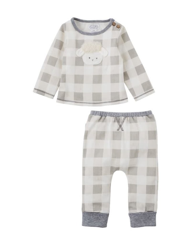 MUD PIE SHEEP 2-PC SET 3-6 MONTHS