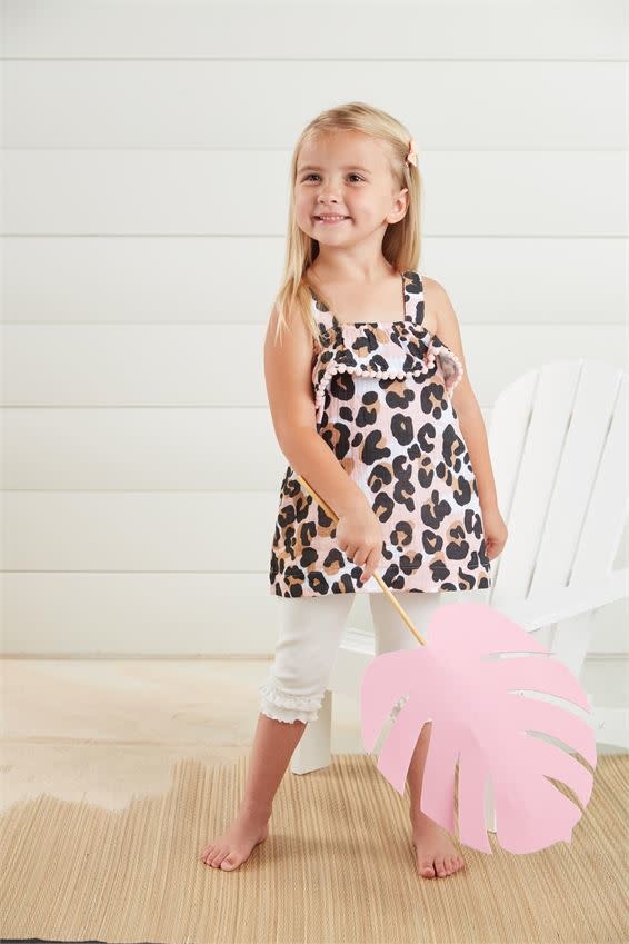 MUD PIE LEOPARD TUNIC & CAPRI SET MUD PIE LEOPARD TUNIC & CAPRI SET
