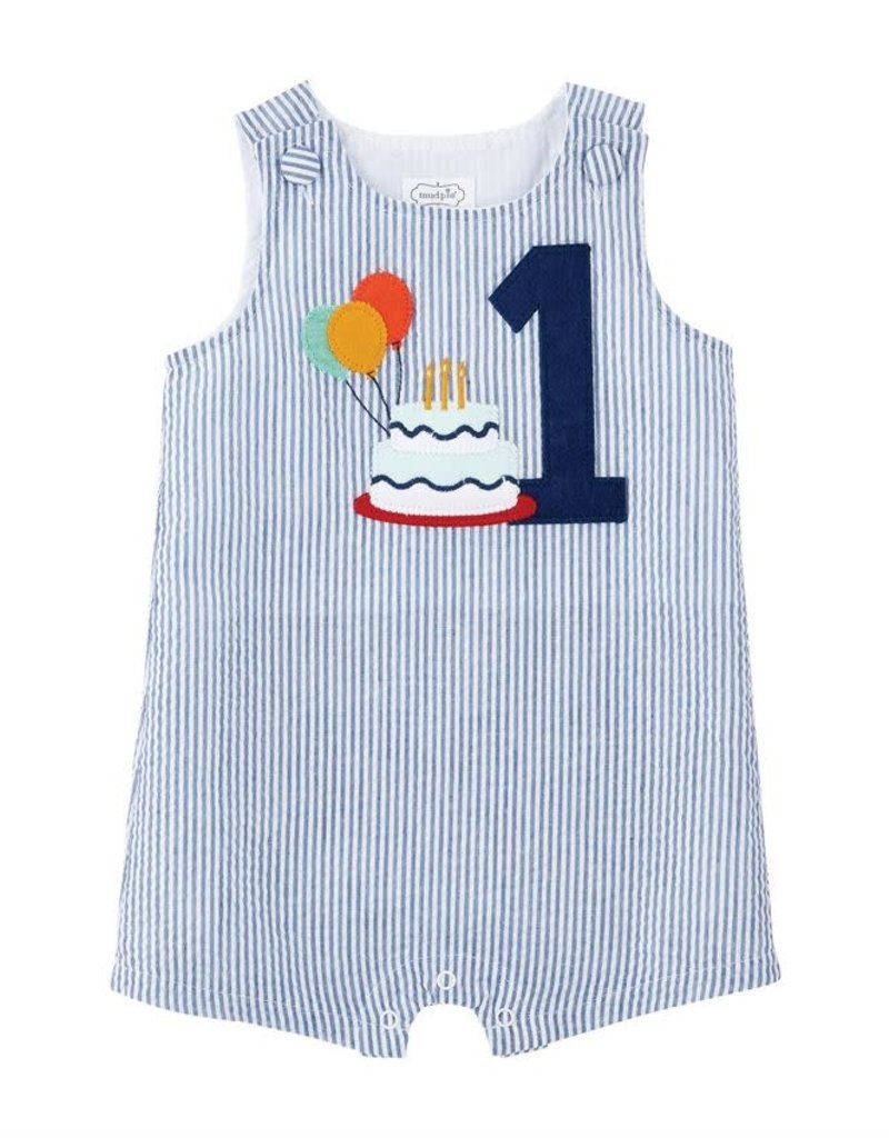 MUD PIE BOY 1 SEERSUCKER SHORTALL