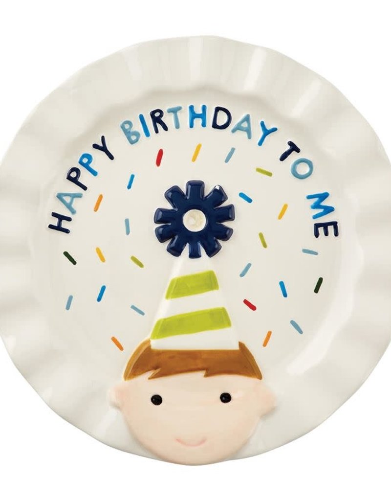 MUD PIE BIRTHDAY BOY CANDLE PLATE