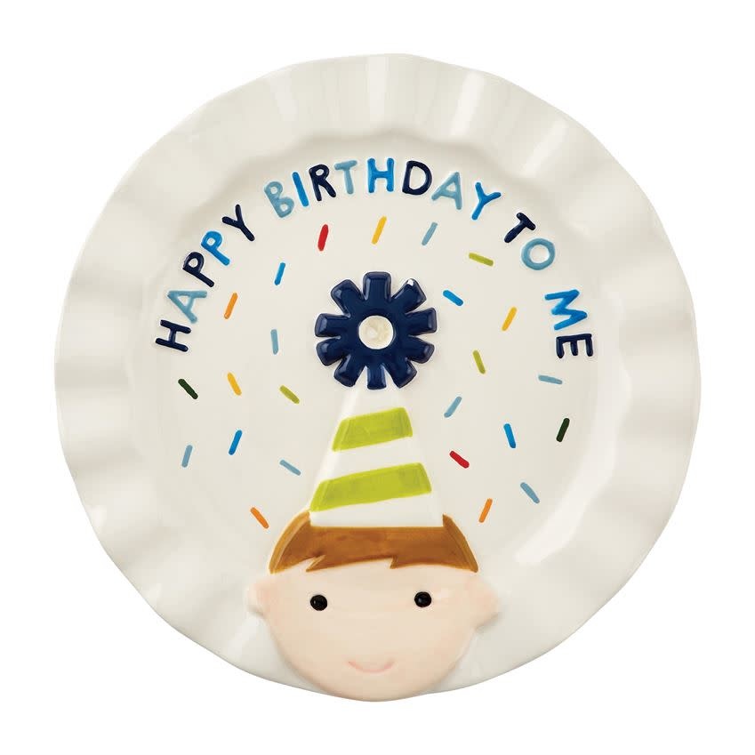 MUD PIE BIRTHDAY BOY CANDLE PLATE MUD PIE BIRTHDAY BOY CANDLE PLATE