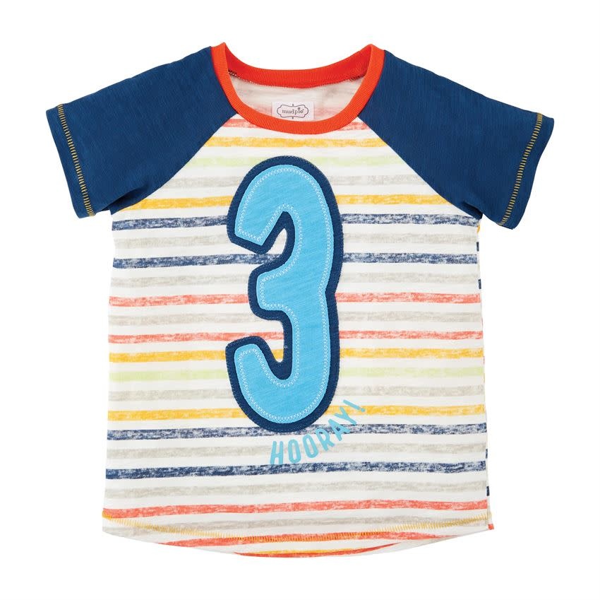 MUD PIE BOY THREE BIRTHDAY SHIRT