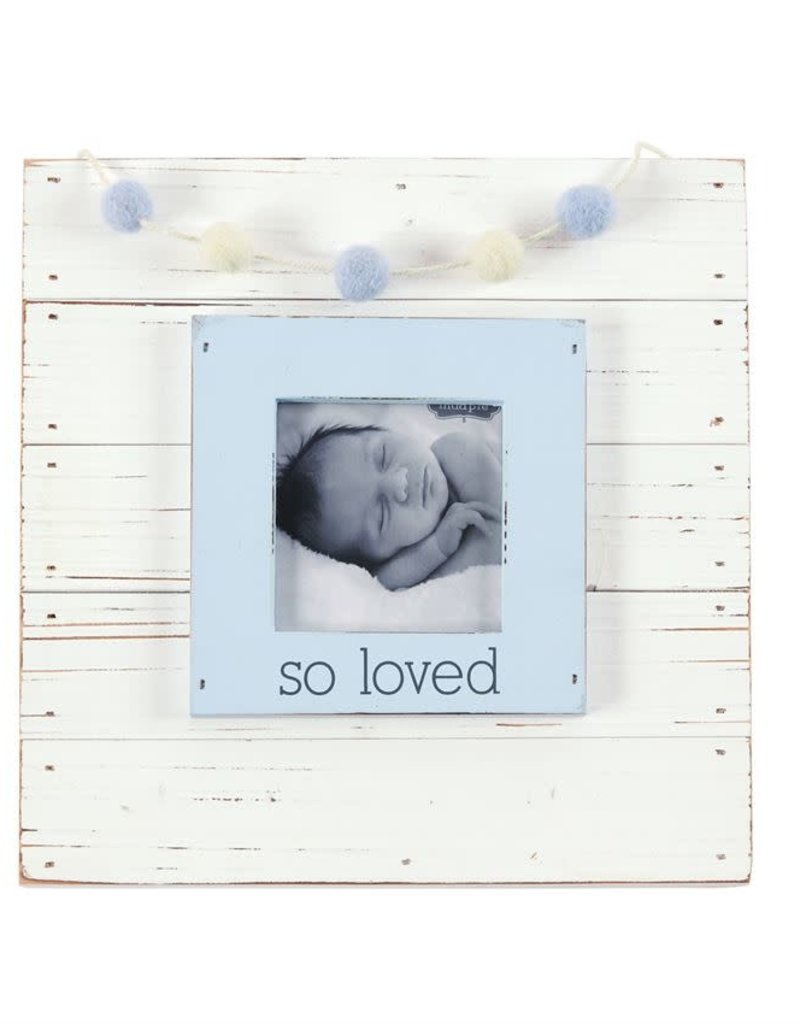 MUD PIE BLUE SO LOVED GARLAND FRAME