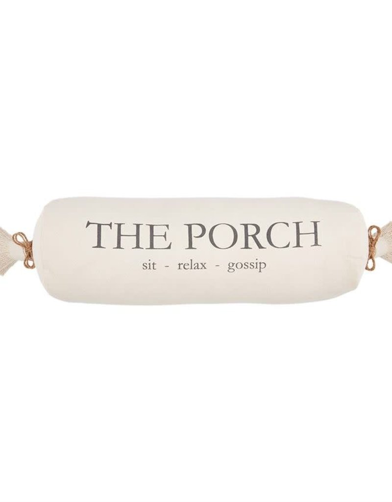 MUD PIE THE PORCH BOLSTER PILLOW