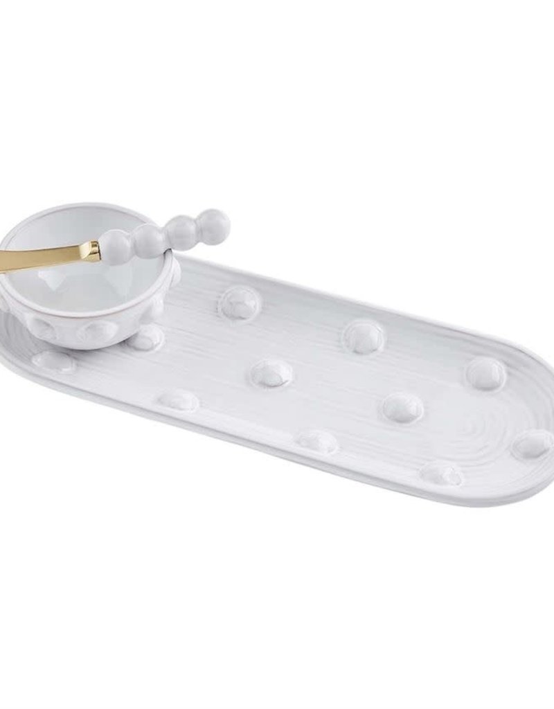 MUD PIE BEADED DIP AND TRAY SET
