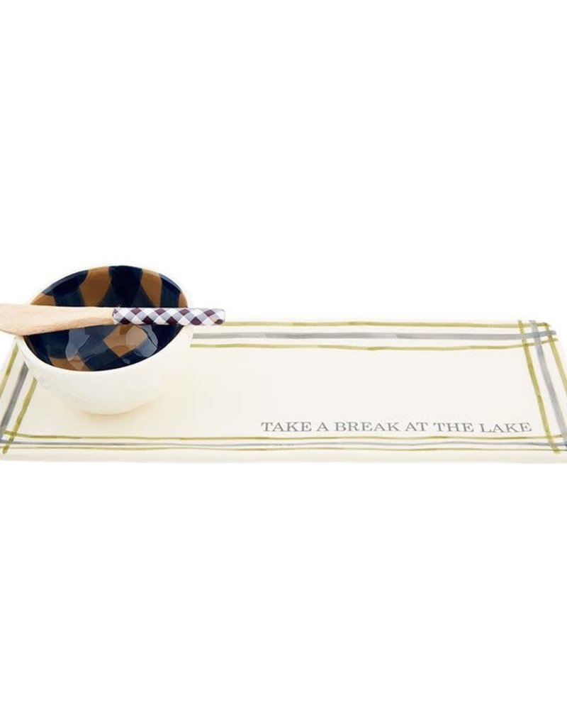 MUD PIE LAKE TRAY & DIP SET