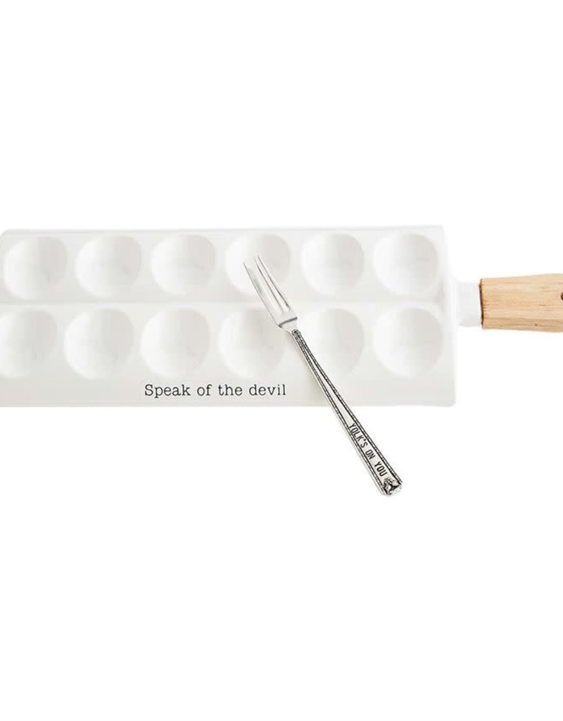 MUD PIE DEVILED EGG PADDLE TRAY SET