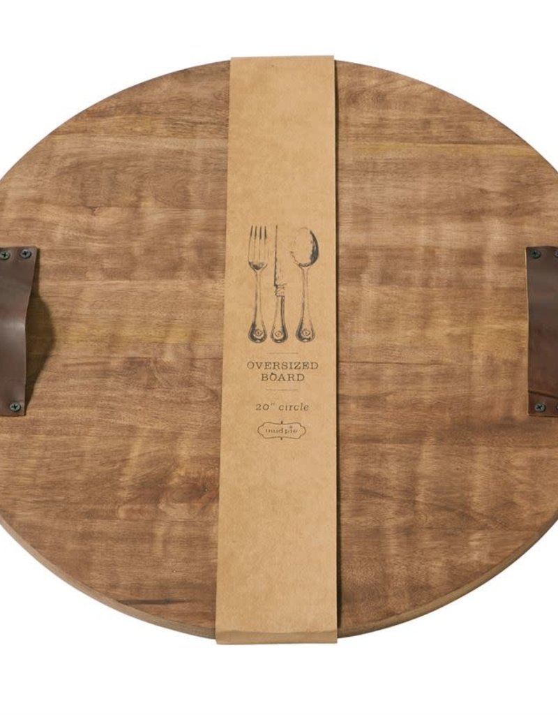 MUD PIE ROUND OVER SIZED WOOD CHARCUTERIE BOARD